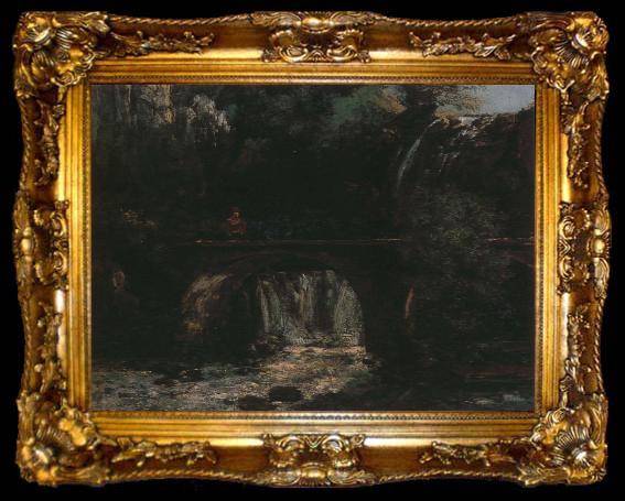 framed  Gustave Courbet Bridge, ta009-2